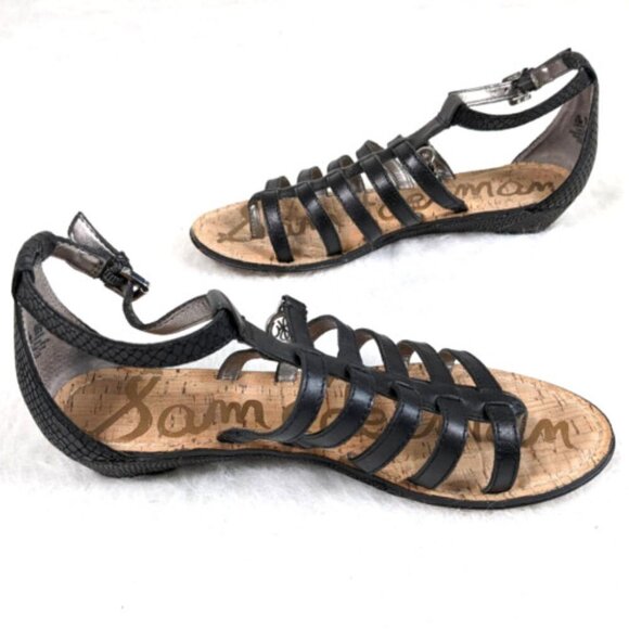 Sam Edleman Donna Gladiator Sandal Black 8 - Picture 4 of 13
